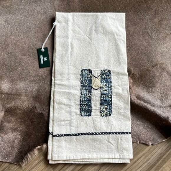 Kitchen Towel Patchwork Monogram Letter M - Picture 2 of 6